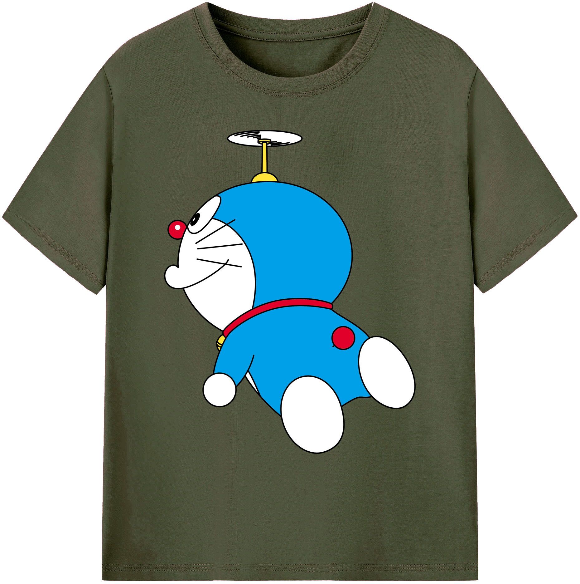（画像用） ドラえもん Doraemon 綿100％ メンズ半袖Tシャツ｜肌触りやわらか＆通気性